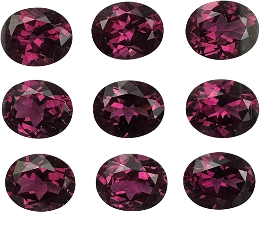 11x9mm Oval Open Burgundy Rhodolite