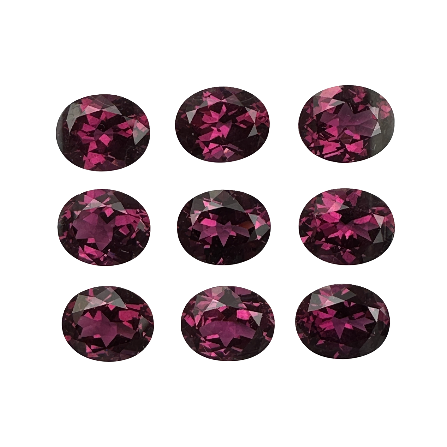 11x9mm Oval Open Burgundy Rhodolite