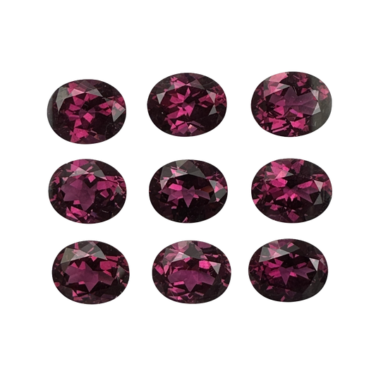 11x9mm Oval Open Burgundy Rhodolite