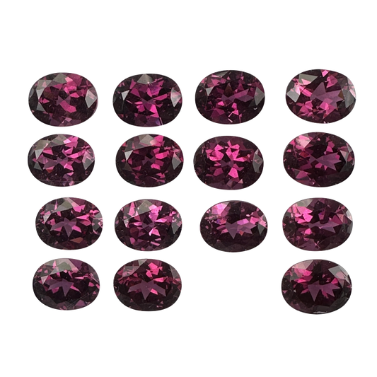 9x7mm Oval Open Burgundy Rhodolite