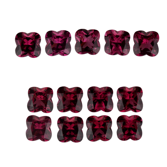 7mm Open Burgundy Rhodolite Set