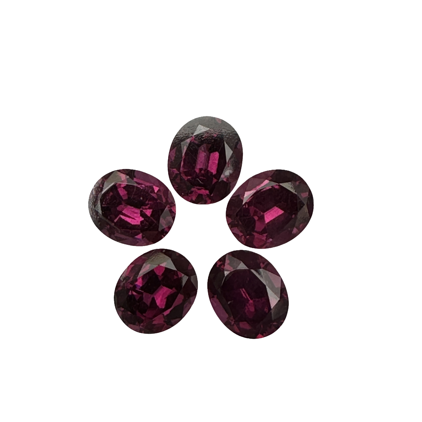 12x10mm Oval Open Burgundy Rhodolite
