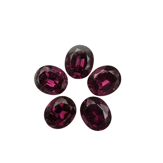 12x10mm Oval Open Burgundy Rhodolite