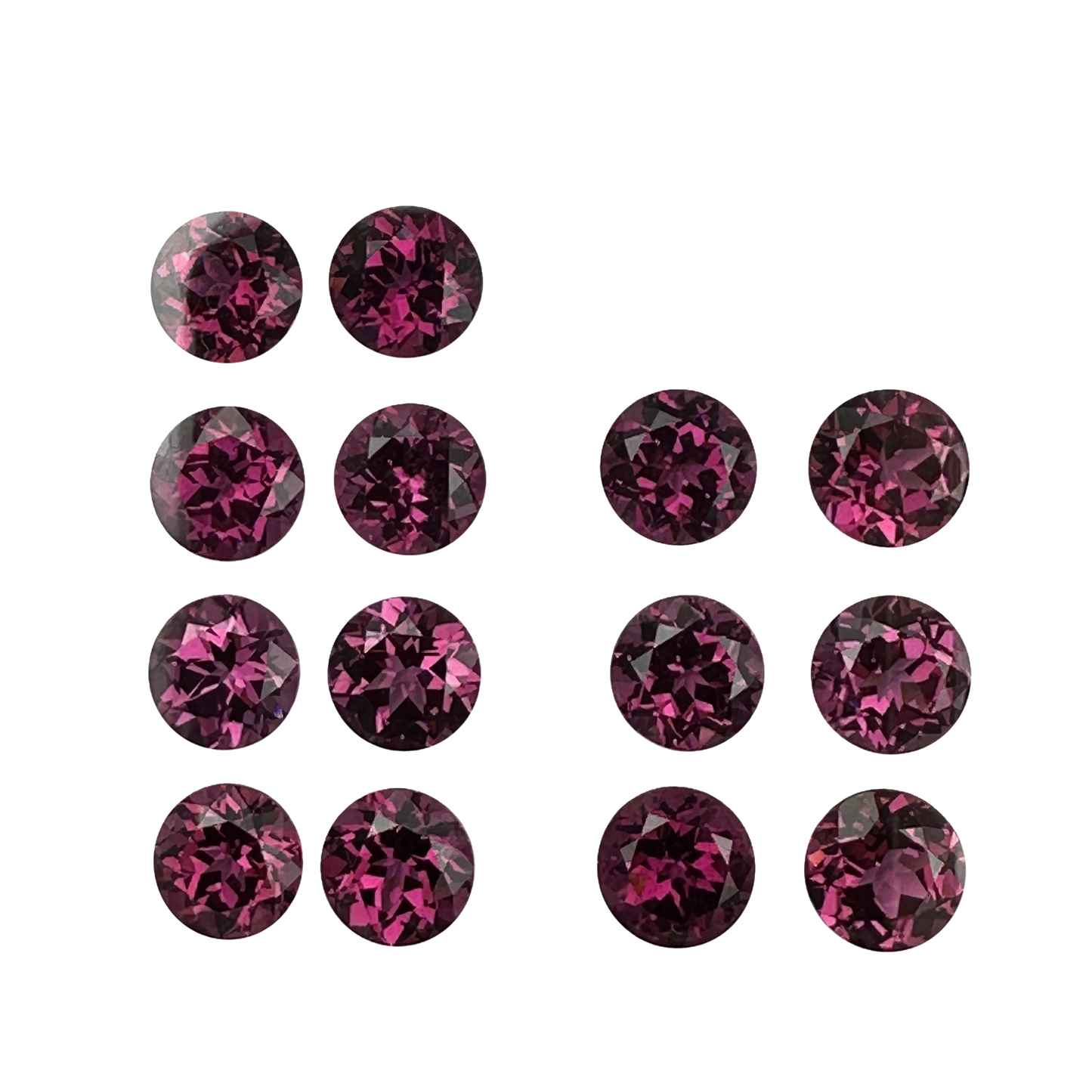 8.5mm Round Open Burgundy Rhodolite