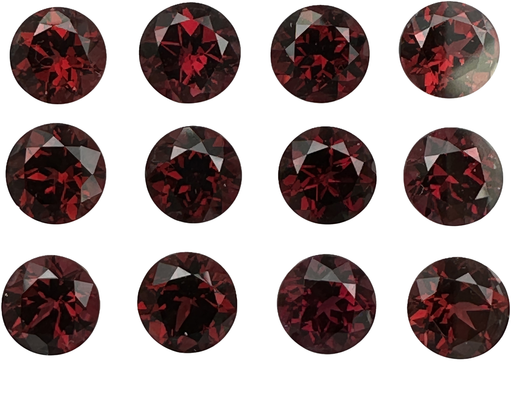 8mm Round Reddish Rhodolite