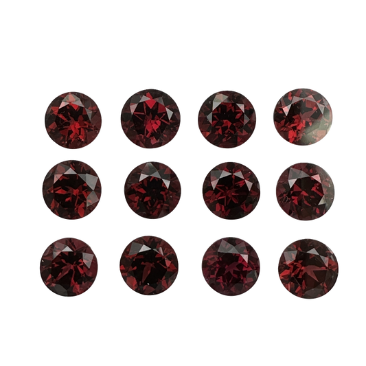 8mm Round Reddish Rhodolite