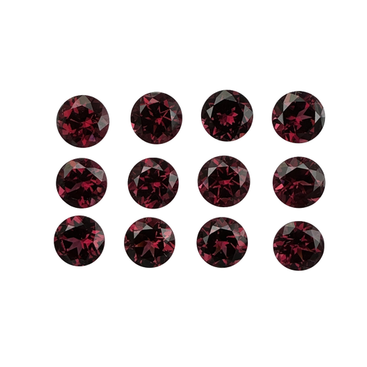 7mm Round Reddish Rhodolite