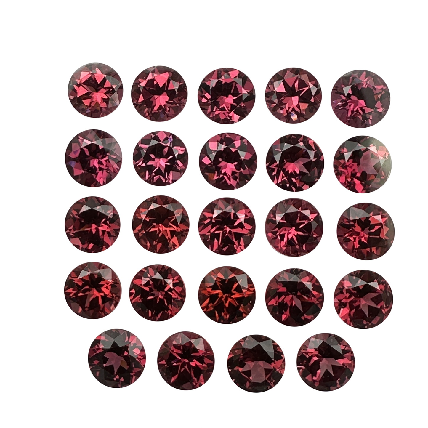 7mm Round Rhodolite