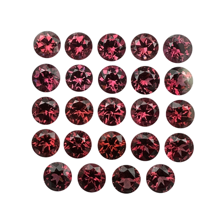 7mm Round Rhodolite