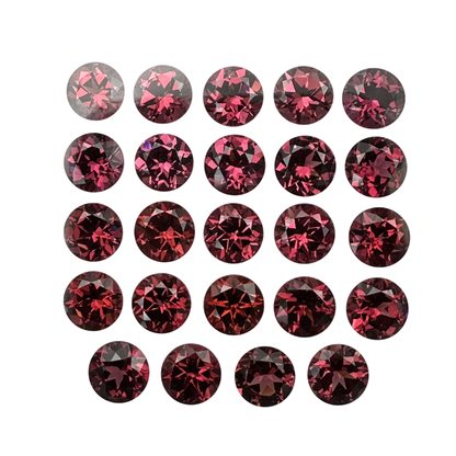 7mm Round Rhodolite