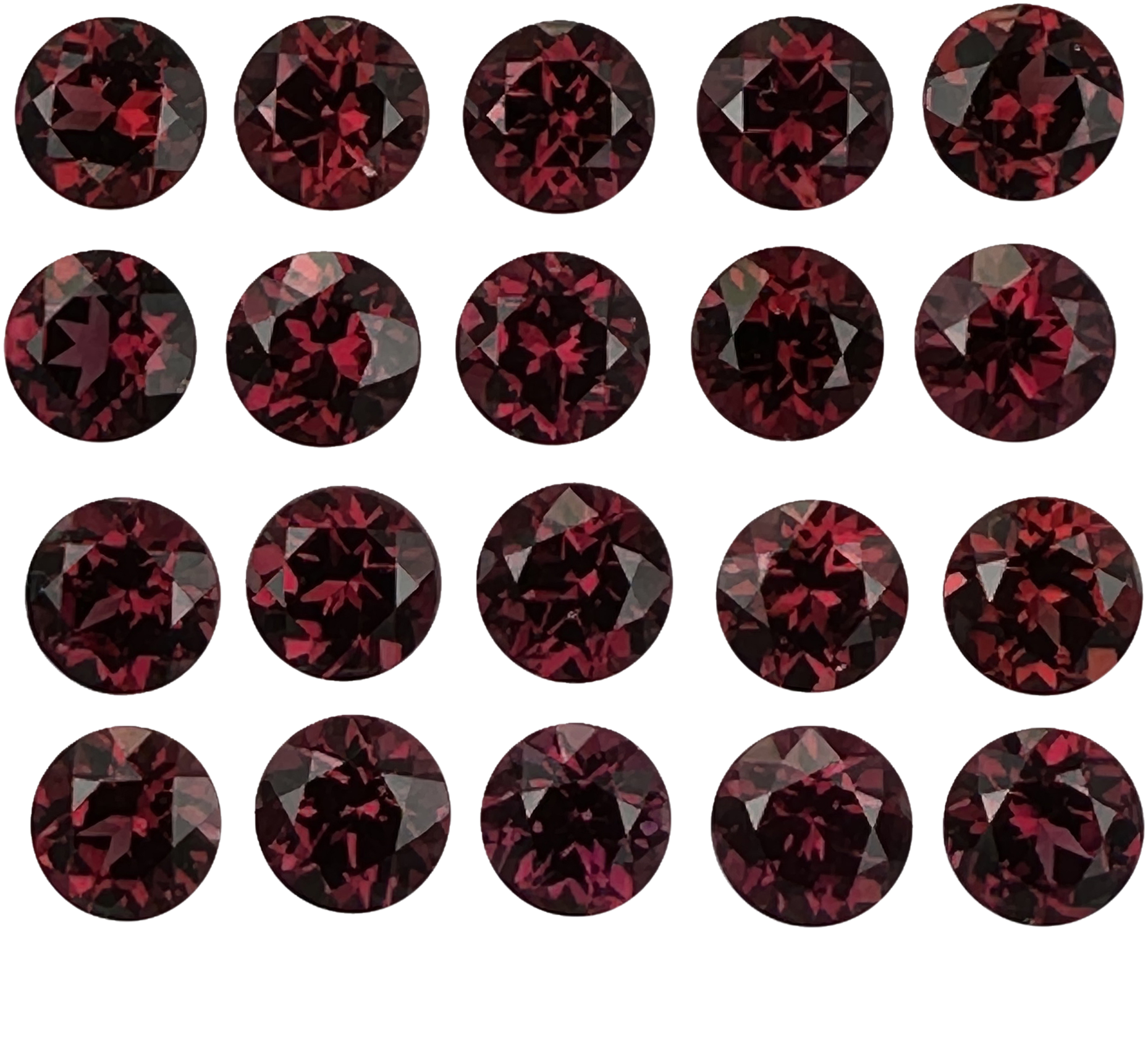 6mm Round Reddish Rhodolite