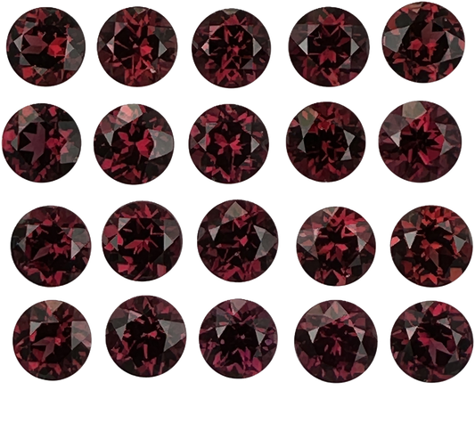 6mm Round Reddish Rhodolite