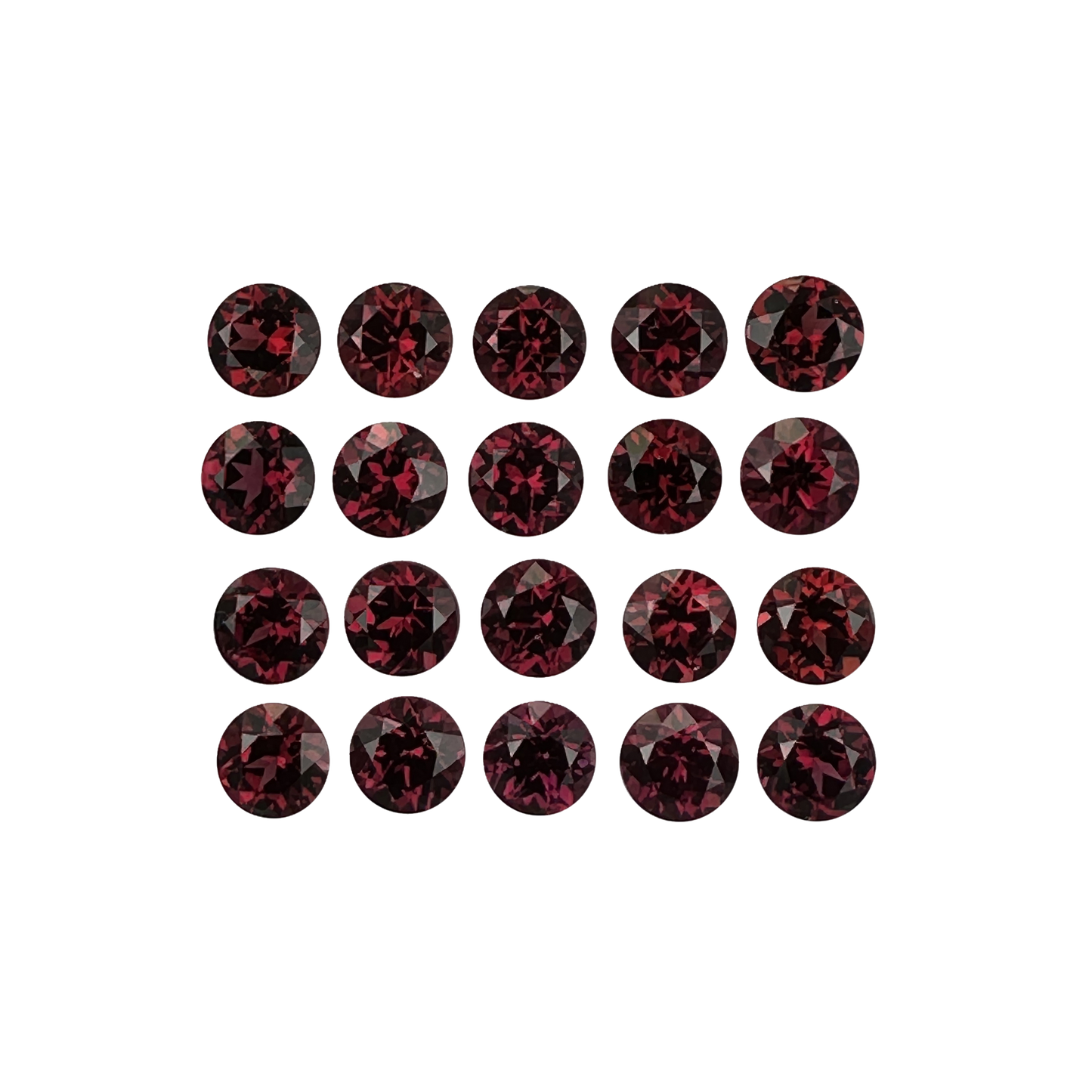 6mm Round Reddish Rhodolite