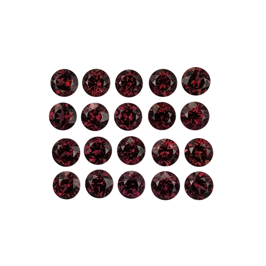 6mm Round Reddish Rhodolite