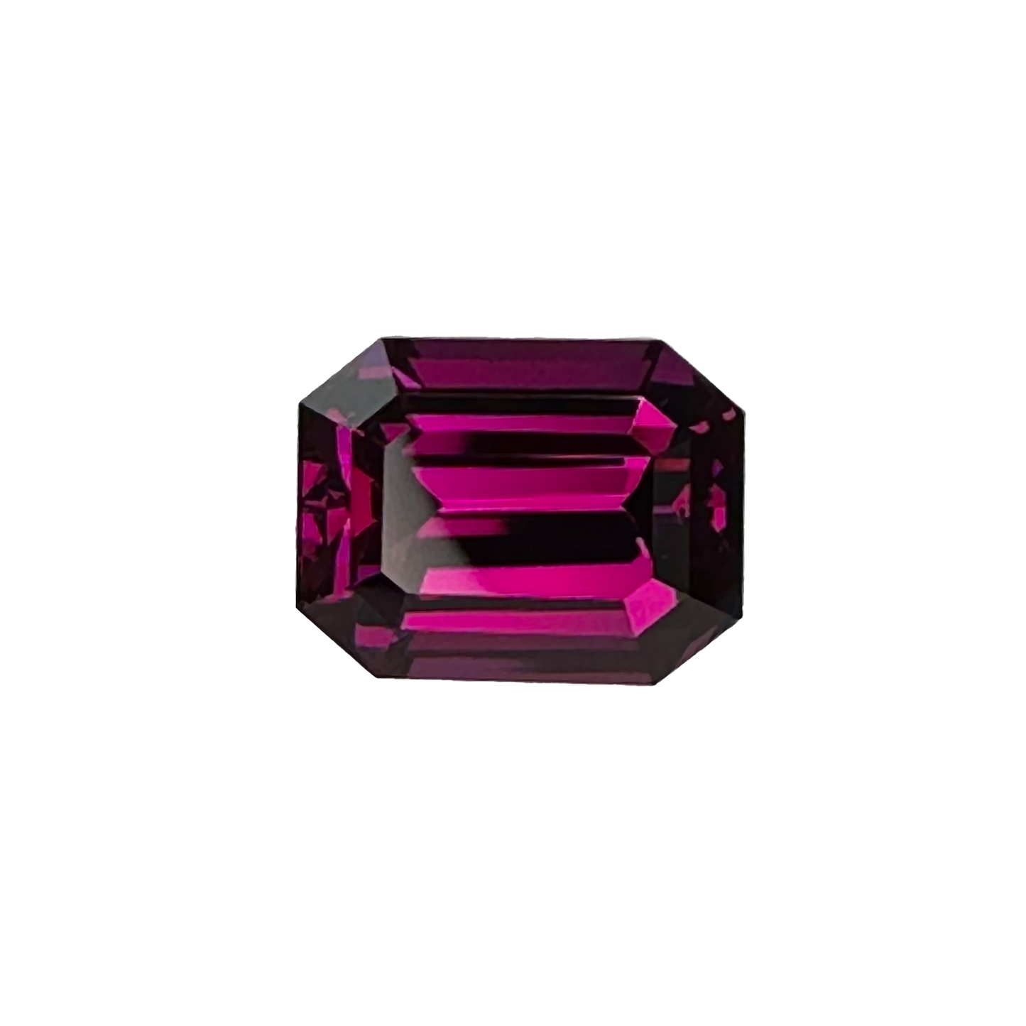9.2ct Emerald Cut AAA Color Rhodolite