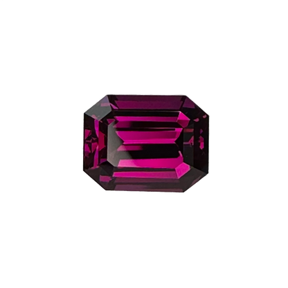 9.2ct Emerald Cut AAA Color Rhodolite