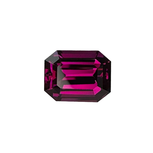 9.2ct Emerald Cut AAA Color Rhodolite