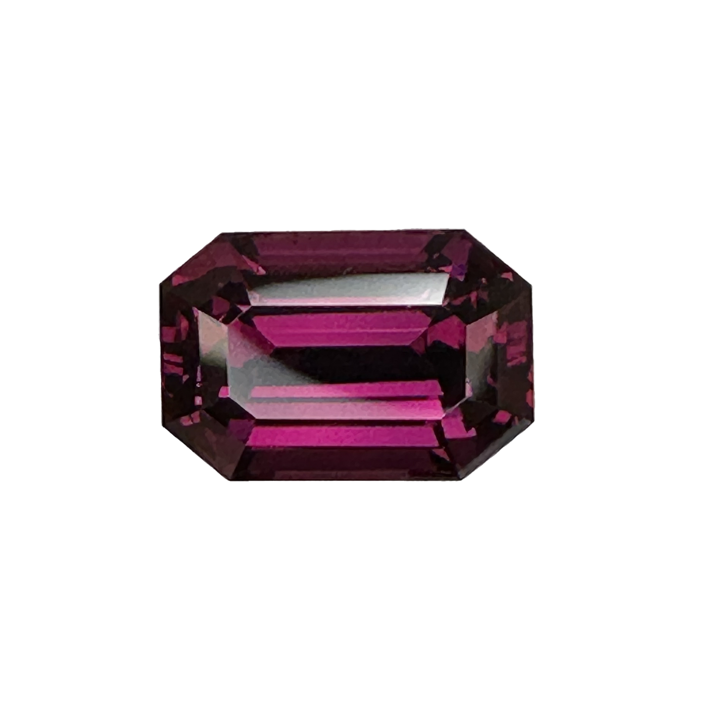 9.68ct Emerald Cut Open Burgundy Rhodolite
