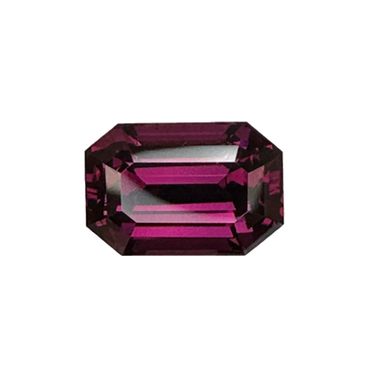 9.68ct Emerald Cut Open Burgundy Rhodolite