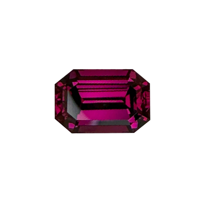 9.68ct Emerald Cut Open Burgundy Rhodolite