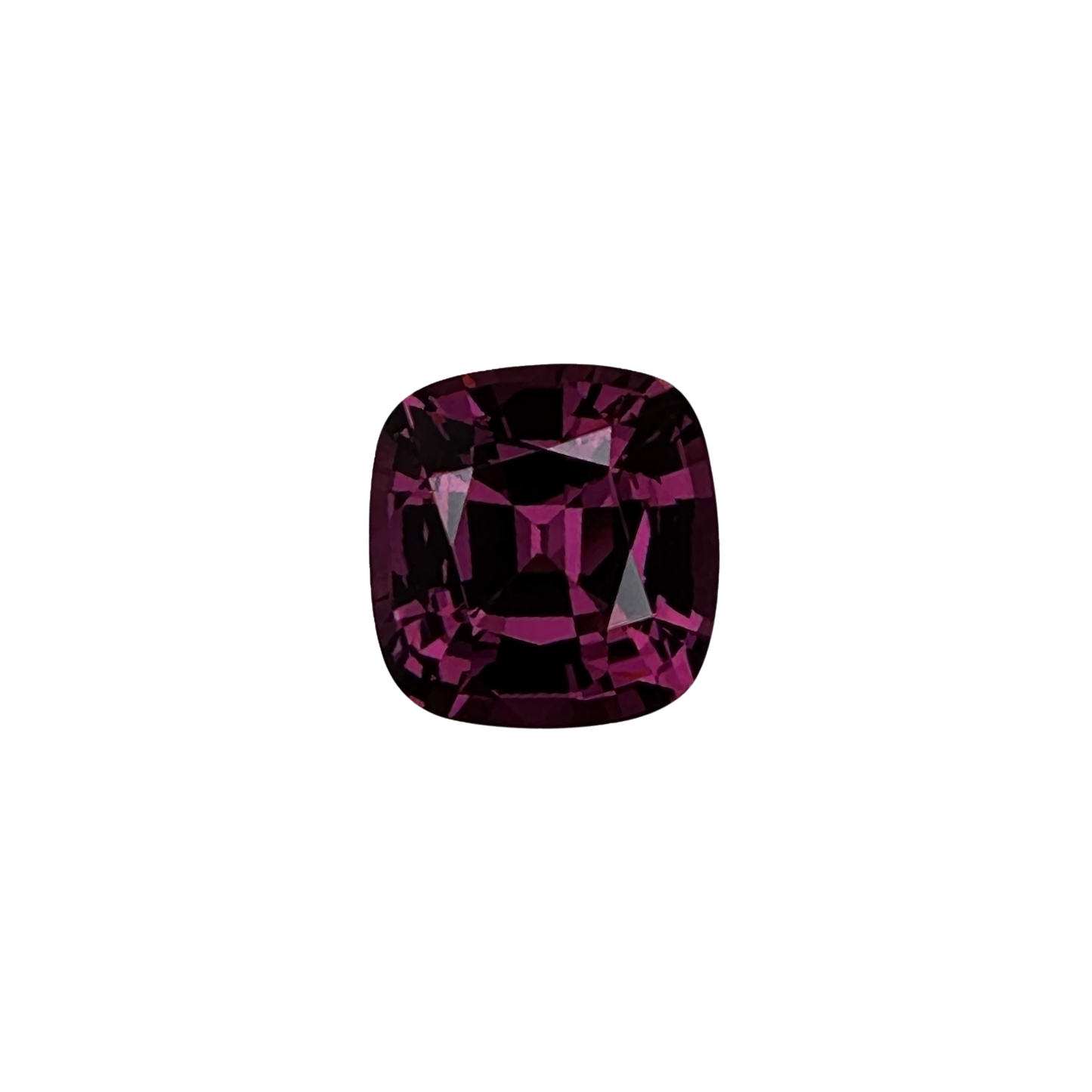 4.48ct Cushion Open Burgundy Rhodolite