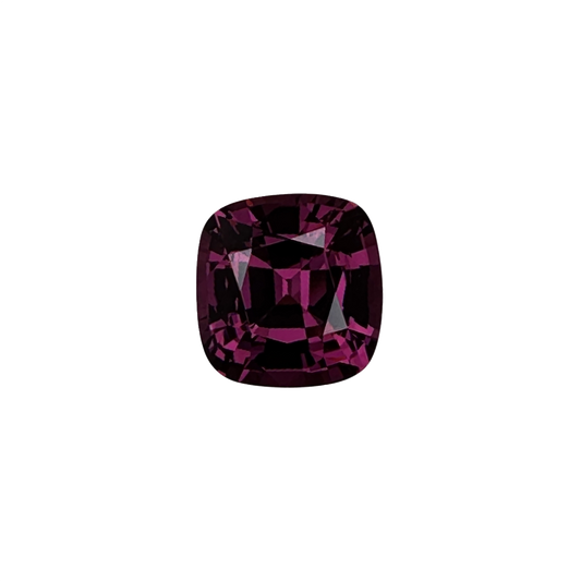 4.48ct Cushion Open Burgundy Rhodolite