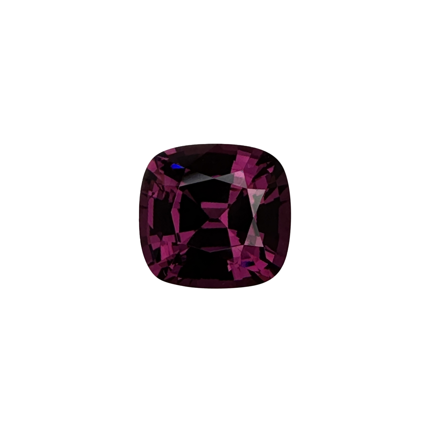 4.48ct Cushion Open Burgundy Rhodolite