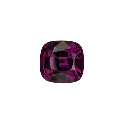 4.48ct Cushion Open Burgundy Rhodolite