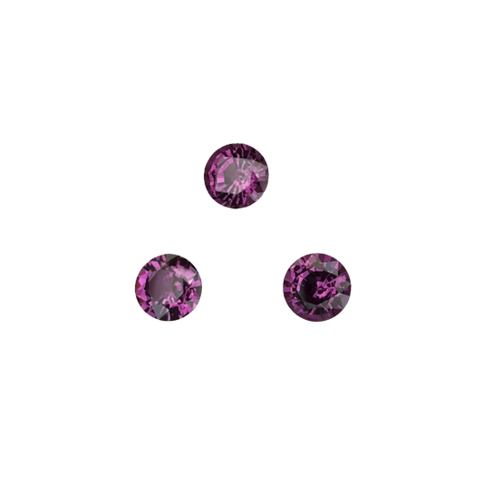 5.5mm Round Open Burgundy Rhodolite