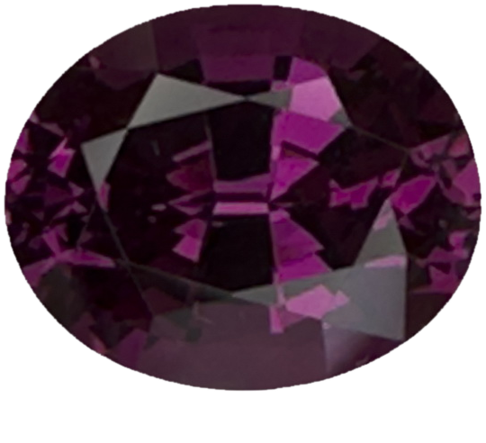 3.84ct Oval Open Burgundy Rhodolite