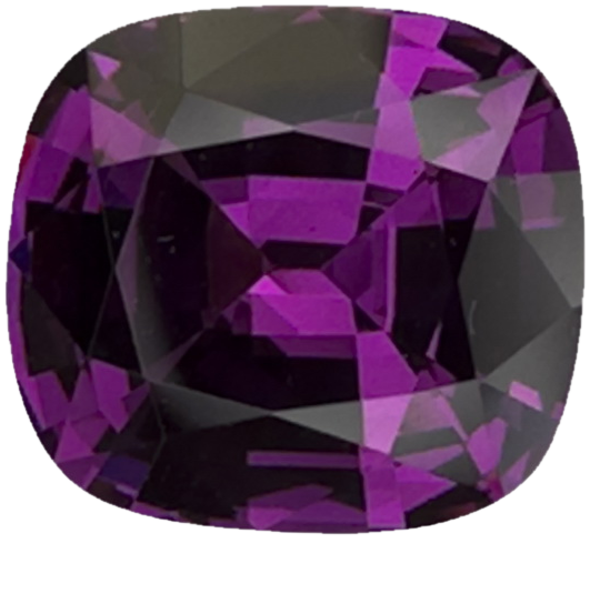 2.66ct Cushion Open Burgundy Rhodolite