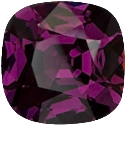 5.66ct Cushion Open Burgundy Rhodolite