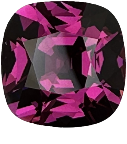 5.66ct Cushion Open Burgundy Rhodolite