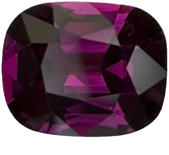 2.68ct Cushion Open Burgundy Rhodolite