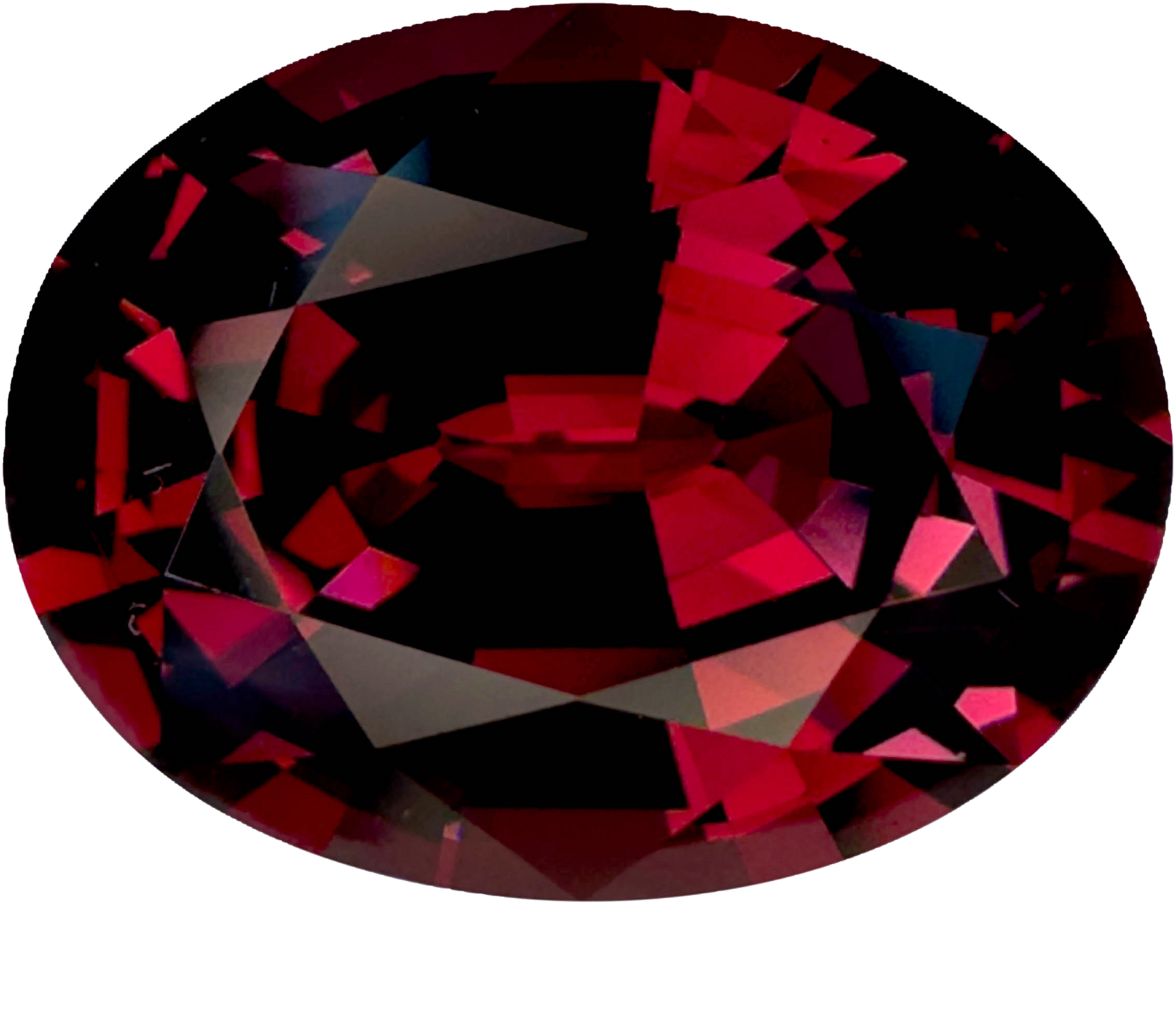 10.91ct Oval Open Burgundy Rhodolite