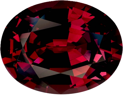 10.91ct Oval Open Burgundy Rhodolite