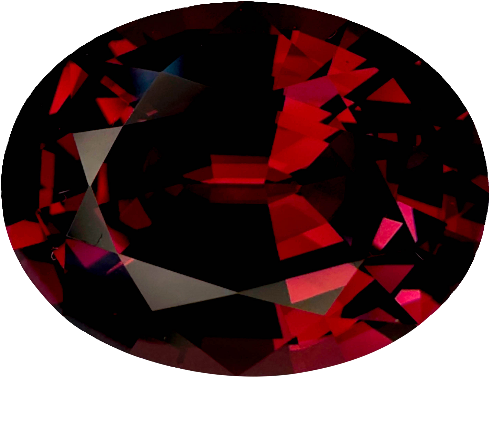 10.91ct Oval Open Burgundy Rhodolite