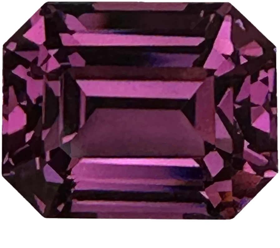 17.47ct Emerald Cut Magenta Rhodolite Suite