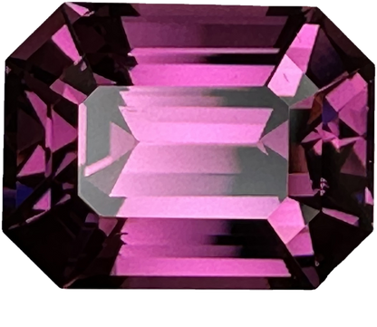 6.08ct Emerald Cut Magenta Rhodolite