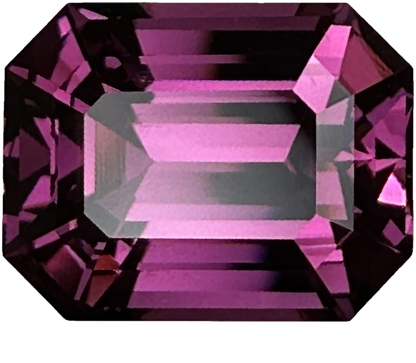 6.08ct Emerald Cut Magenta Rhodolite