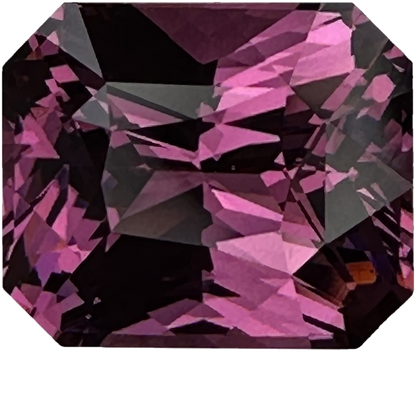 3.06ct Emerald Cut Pink Rhodolite