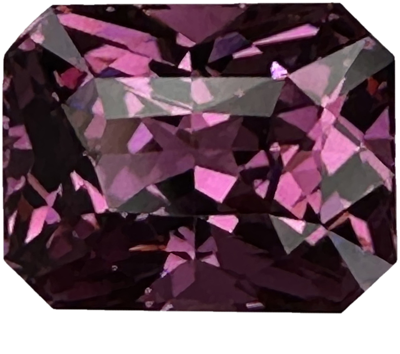 3.53ct Emerald Cut Pink Rhodolite