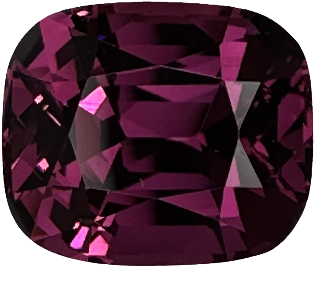 5.97ct Cushion Pink Rhodolite