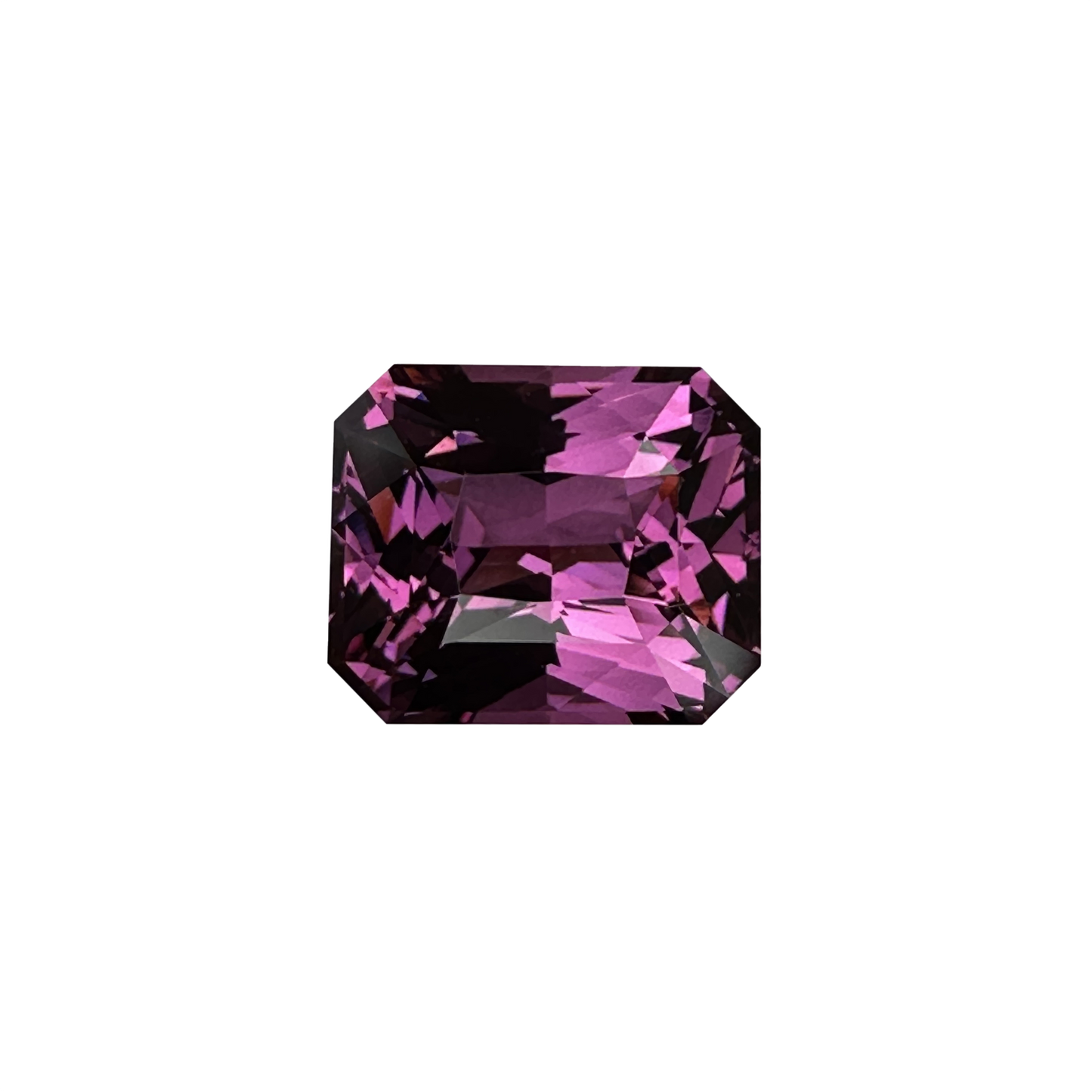 4.47ct Emerald Cut Pink Rhodolite