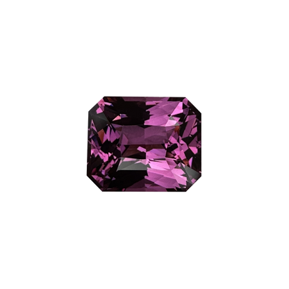 4.47ct Emerald Cut Pink Rhodolite
