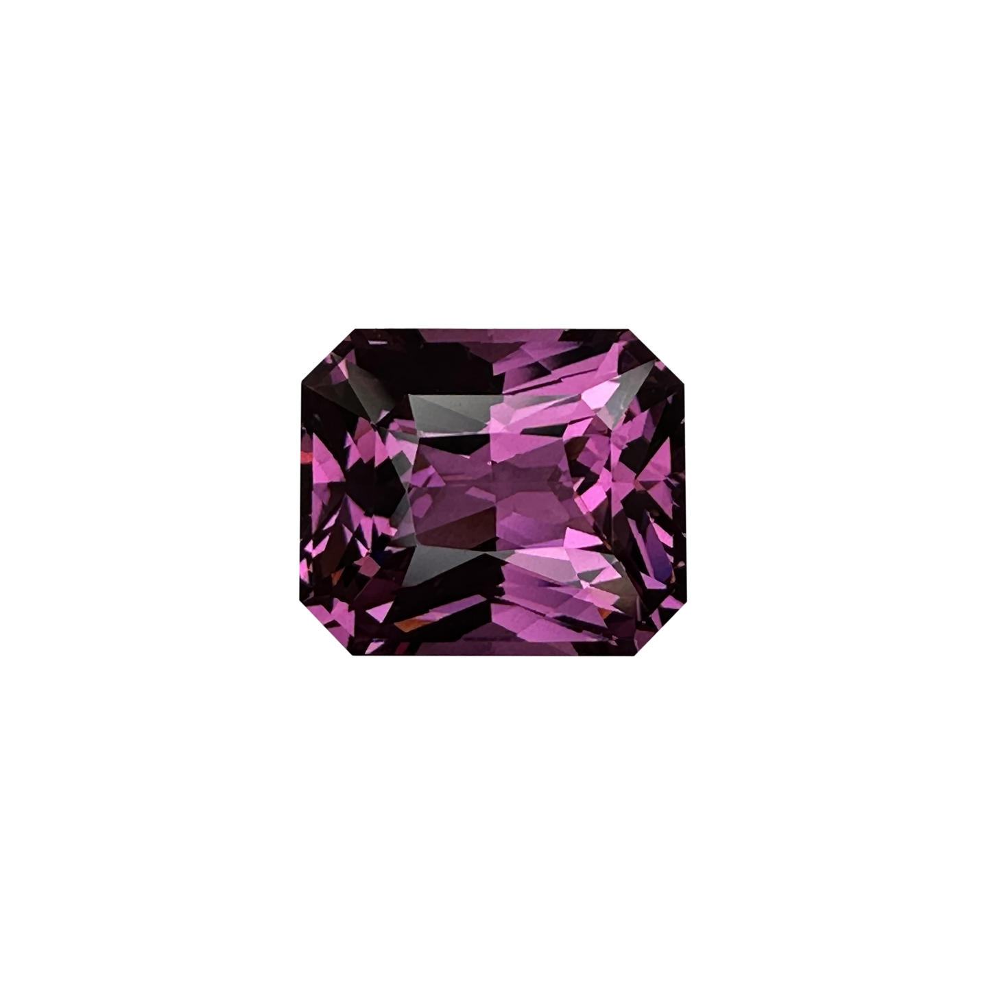 4.47ct Emerald Cut Pink Rhodolite