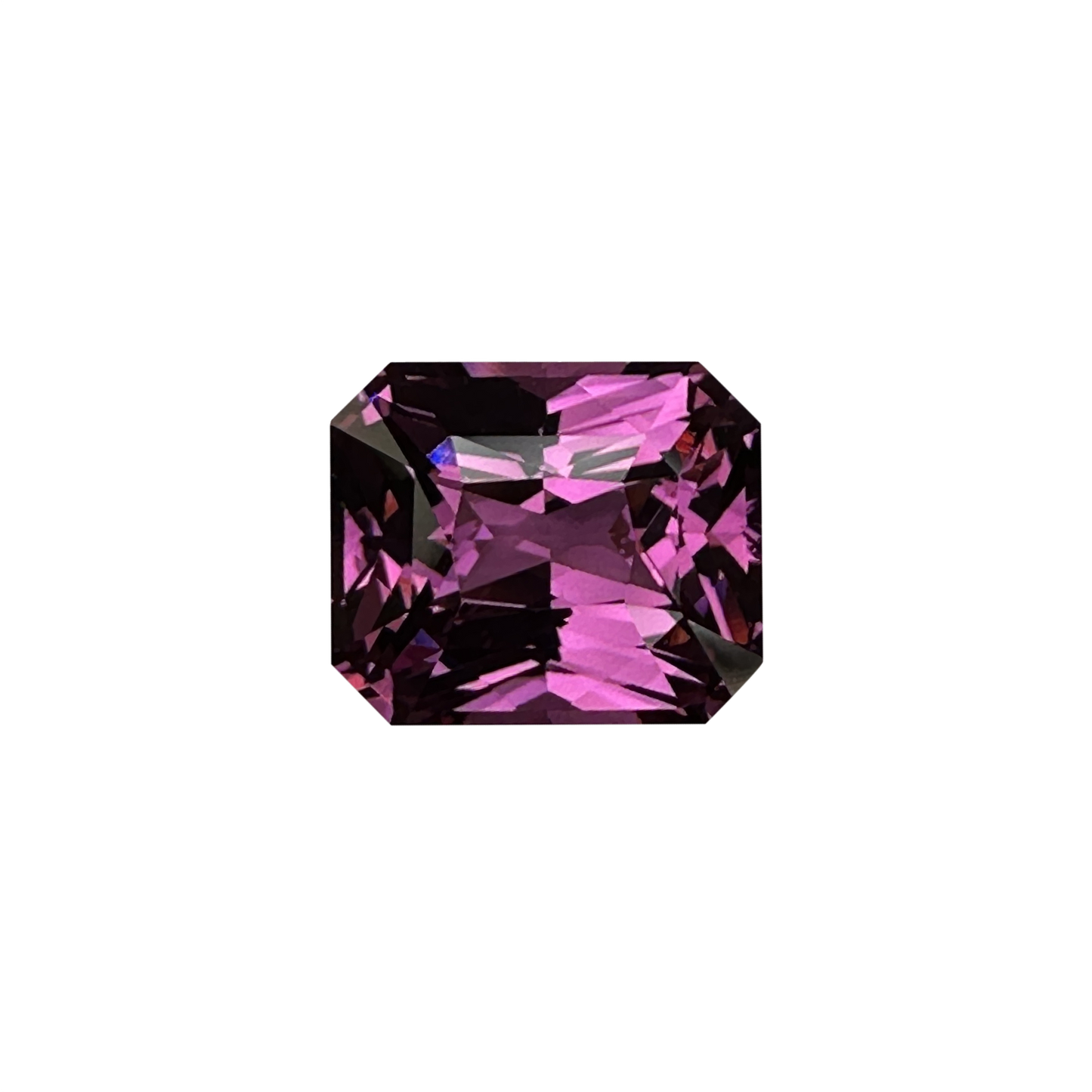4.47ct Emerald Cut Pink Rhodolite