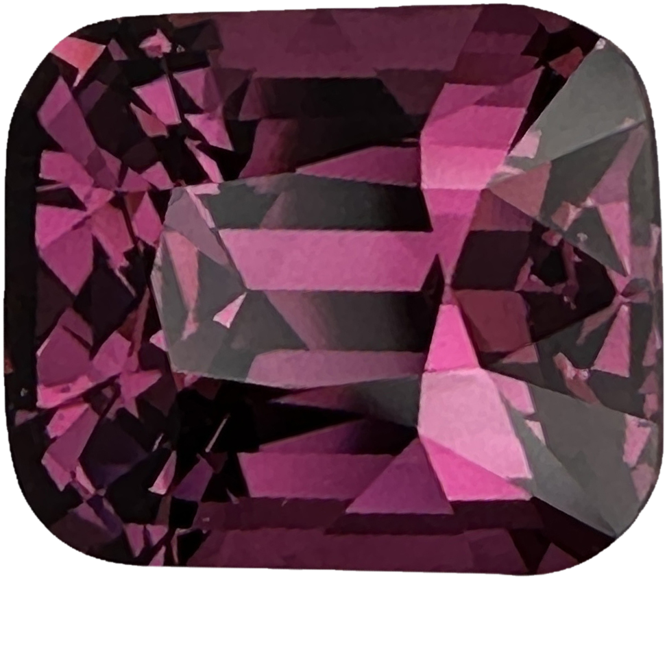 3.41ct Cushion AAA Color Rhodolite