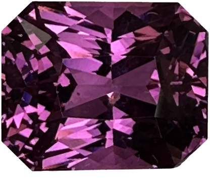 4.93ct Emerald Cut Pink Rhodolite