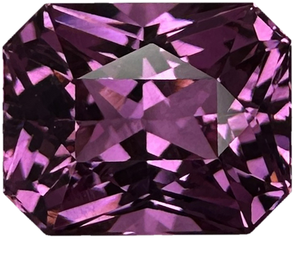 9.13x7.4mm Emerald Cut Medium Pink Rhodolite